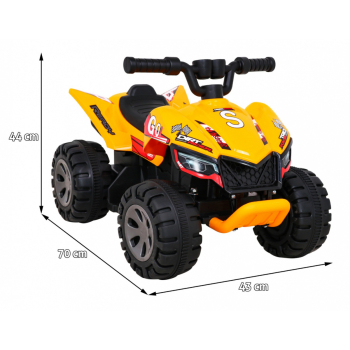 Quad The Fastest na akumulator dla dzieci Żółty + Silnik 25W