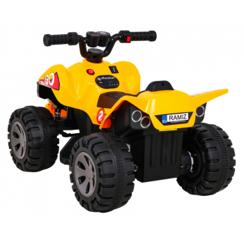 Quad The Fastest na akumulator dla dzieci Żółty + Silnik 25W