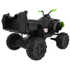 Quad XL ATV na akumulator dla dzieci Czarno-Zielony + Napęd 4x4 + Bagażnik + Wolny Start + EVA + Audio LED