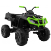 Quad XL ATV na akumulator dla dzieci Czarno-Zielony + Napęd 4x4 + Bagażnik + Wolny Start + EVA + Audio LED