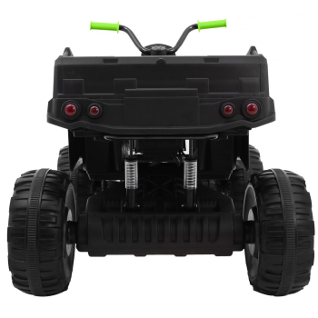 Quad XL ATV na akumulator dla dzieci Czarno-Zielony + Napęd 4x4 + Bagażnik + Wolny Start + EVA + Audio LED