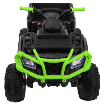 Quad XL ATV na akumulator dla dzieci Czarno-Zielony + Napęd 4x4 + Bagażnik + Wolny Start + EVA + Audio LED