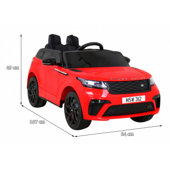 Range Rover Velar na akumulator Czerwony SUV + Pilot