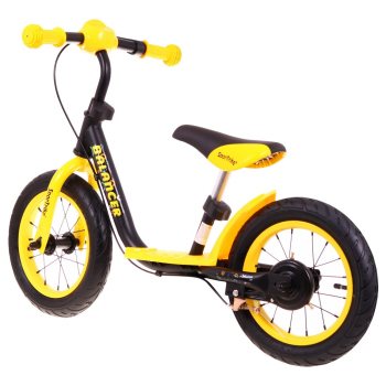 Rowerek biegowy SporTrike Balancer dla dzieci Żółty Pierwszy rowerek do Nauki jazdy