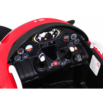 Samolot F99 Sky Limit na akumulator dla dzieci Czerwony + Ruchome śmigło + Pilot + Kółka pomocnicze + Audio LED + EVA
