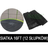 Siatka ochronna SkyRamiz Czarny do trampoliny ogrodowej 487cm/16FT 12 tuneli na słupki