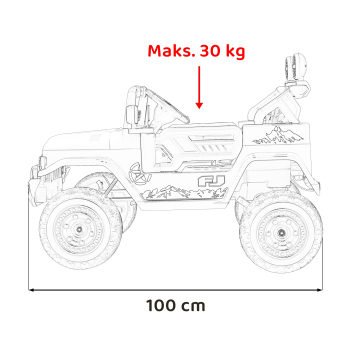Toyota FJ Cruiser dla dzieci Różowy + Pilot + Napęd 4x4 + Audio LED + EVA + Wolny Start