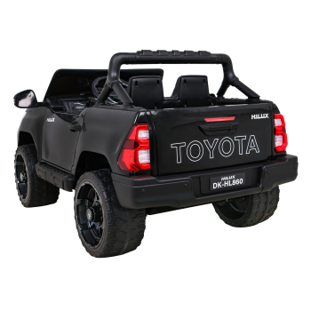 Toyota Hilux na akumulator dla dzieci Czarny Pickup + Napęd 4x4 + Pilot