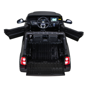 Toyota Hilux na akumulator dla dzieci Czarny Pickup + Napęd 4x4 + Pilot