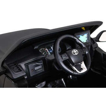 Toyota Hilux na akumulator dla dzieci Czarny Pickup + Napęd 4x4 + Pilot