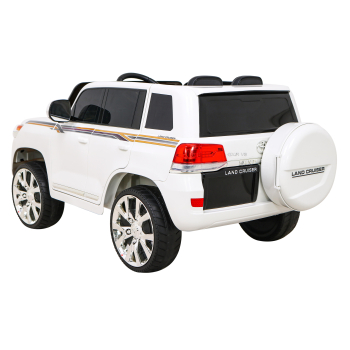 Toyota Land Cruiser na akumulator Biały SUV + Pilot + Schowek