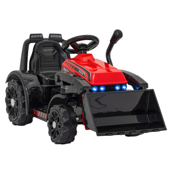 Traktor Spychacz G320 dla najmłodszych dzieci Czerwony + Ruchoma łyżka + Melodie + Klakson + Światła LED