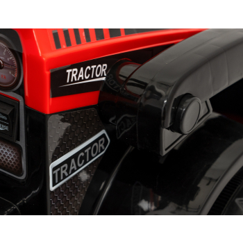 Traktor Spychacz G320 dla najmłodszych dzieci Czerwony + Ruchoma łyżka + Melodie + Klakson + Światła LED