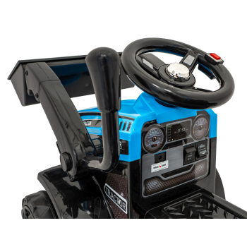 Traktor Spychacz G320 dla najmłodszych dzieci Niebieski + Ruchoma łyżka + Melodie + Klakson + Światła LED