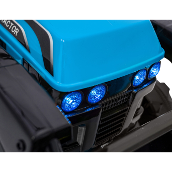 Traktor Spychacz G320 dla najmłodszych dzieci Niebieski + Ruchoma łyżka + Melodie + Klakson + Światła LED