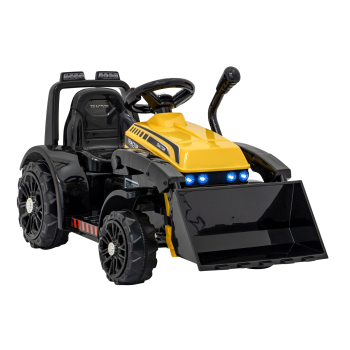 Traktor Spychacz G320 dla najmłodszych dzieci Żółty + Ruchoma łyżka + Melodie + Klakson + Światła LED