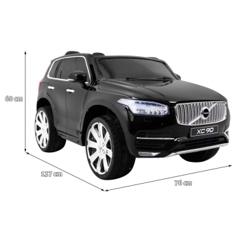 Volvo XC90 - SUV - na akumulator dla dzieci Lakier Czarny + Pilot + Bagażnik