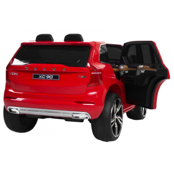 Volvo XC90 - SUV na akumulator dla dzieci Czerwony + Pilot + Bagażnik