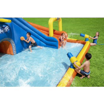 Wodny Park Rozrywki dla dzieci 5+ BESTWAY Zjeżdżalnia + Koszykówka + Tunel + Natrysk