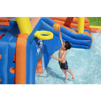 Wodny Park Rozrywki dla dzieci 5+ BESTWAY Zjeżdżalnia + Koszykówka + Tunel + Natrysk