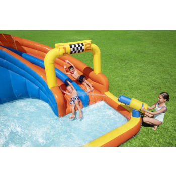Wodny Park Rozrywki dla dzieci 5+ BESTWAY Zjeżdżalnia + Koszykówka + Tunel + Natrysk