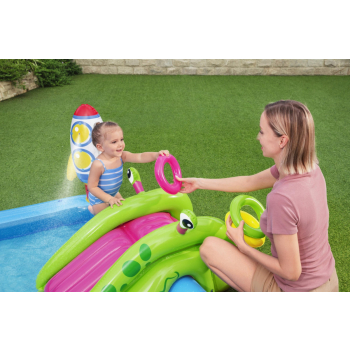 Wodny Plac zabaw Mały Astronauta 288x206x84 BESTWAY 5w1 + Zjeżdżalnia + Obręcze