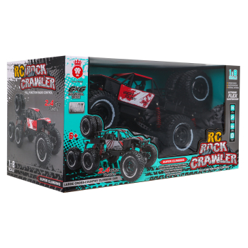 Zdalnie sterowany Crawler Rock 1:8 dla dzieci 6+ Pilot 2,4 GHz + zapasowe koła
