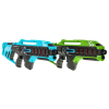 Zestaw 2 pistoletów laserowych dla dzieci 8+ Laser Tag Niebieski Zielony 4 drużyny + 4 rodzaje broni