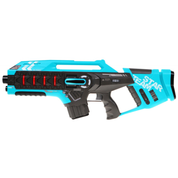 Zestaw 2 pistoletów laserowych dla dzieci 8+ Laser Tag Niebieski Zielony 4 drużyny + 4 rodzaje broni