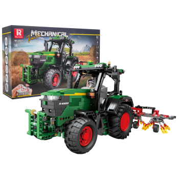 Zestaw Klocków Traktor Zielony + Akcesoria 1828el.