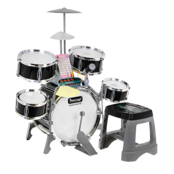 Zestaw muzyczny Perkusja + Keyboard + Mikrofon dla dzieci 3+ Podświetlane bębny